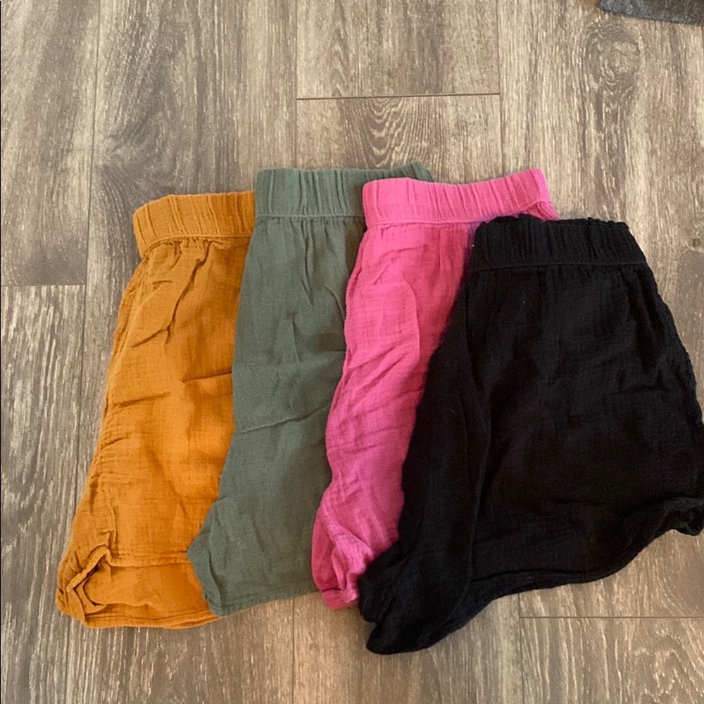 Universal Threads Bundle of 4 Cotton Gauze Shorts